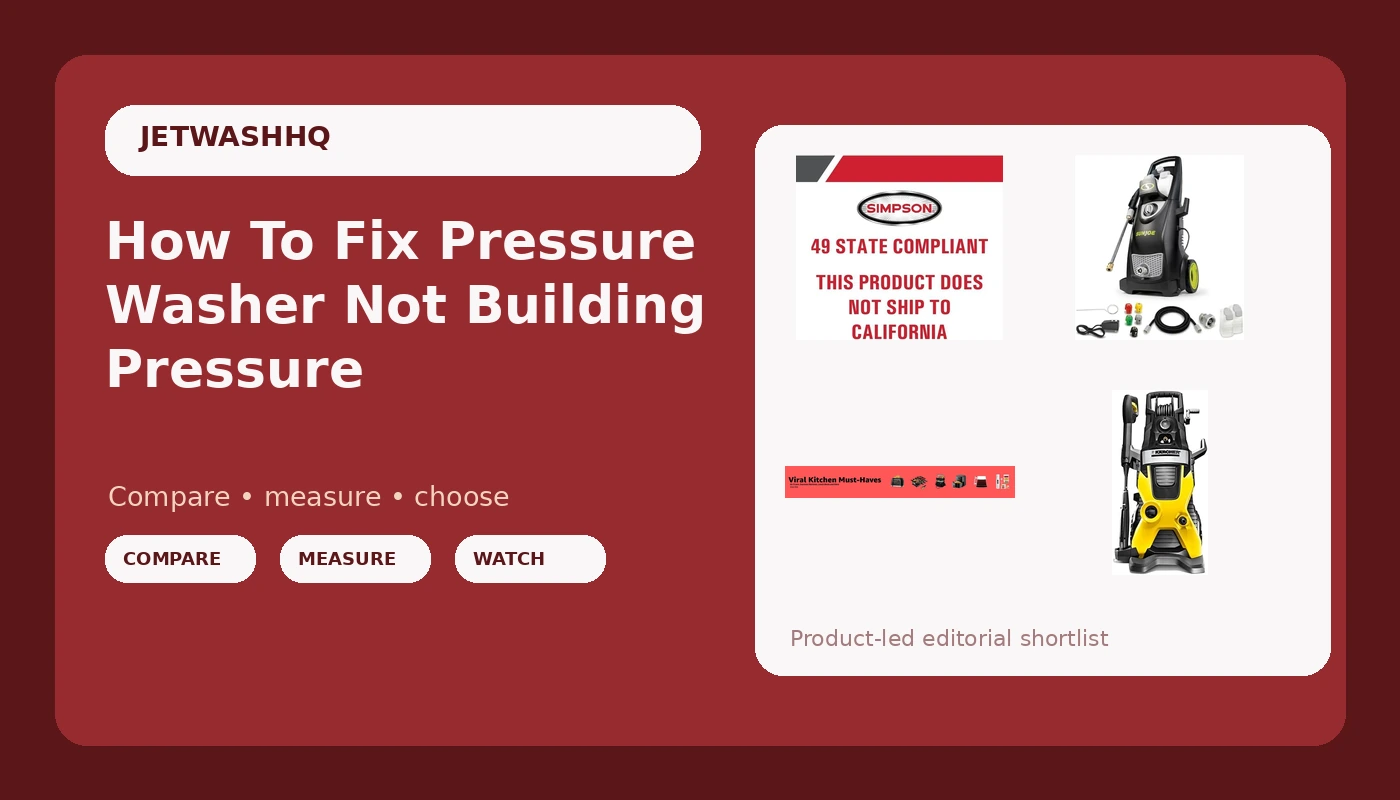 How To Fix Pressure Washer Not Building Pressure - JetWash HQ review with measurements and honest opinion