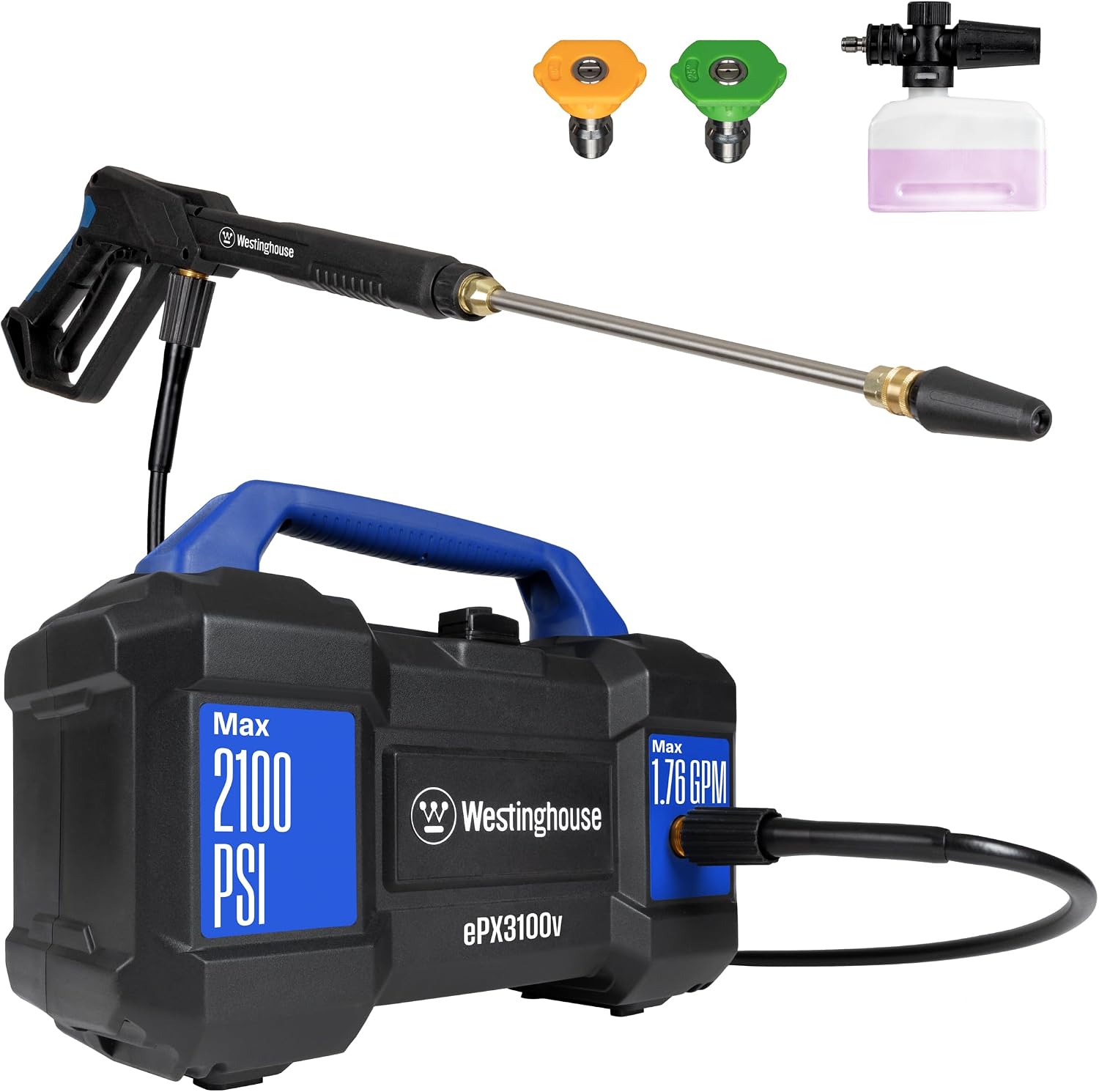 Westinghouse ePX3100v Electric Pressure Washer, 2100 Max PSI